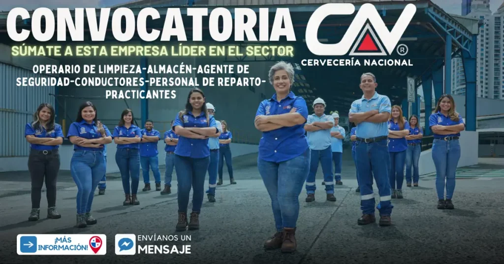 Cervecería Nacional: Oportunidad Laboral